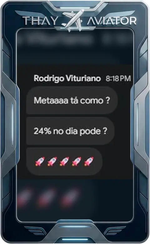 Print de resultado de aluno da Thay Aviator 3